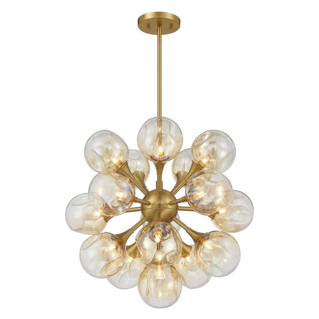 Matisse 16 Light Chandelier in Warm Brass Savoy House
