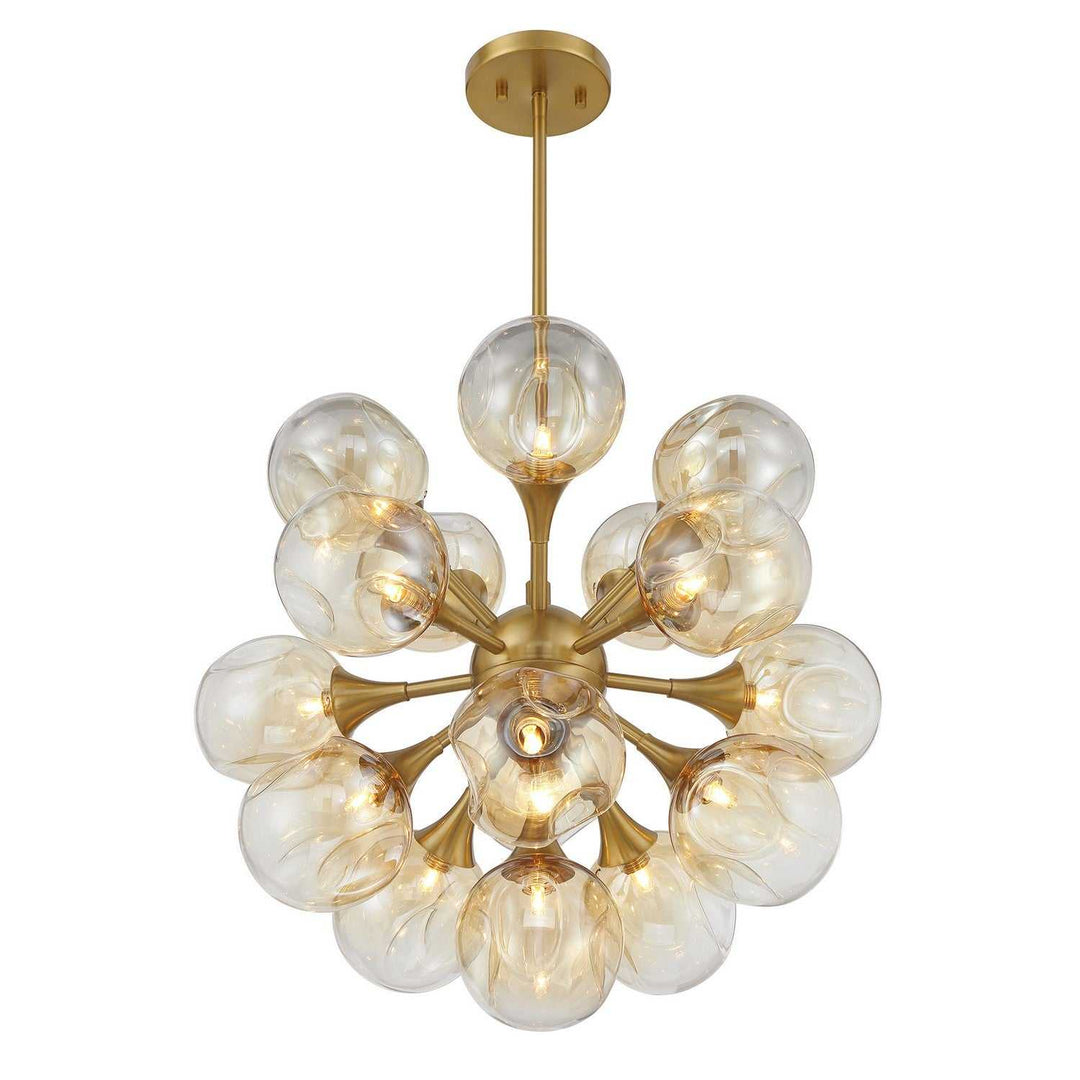 Matisse 16 Light Chandelier in Warm Brass Savoy House
