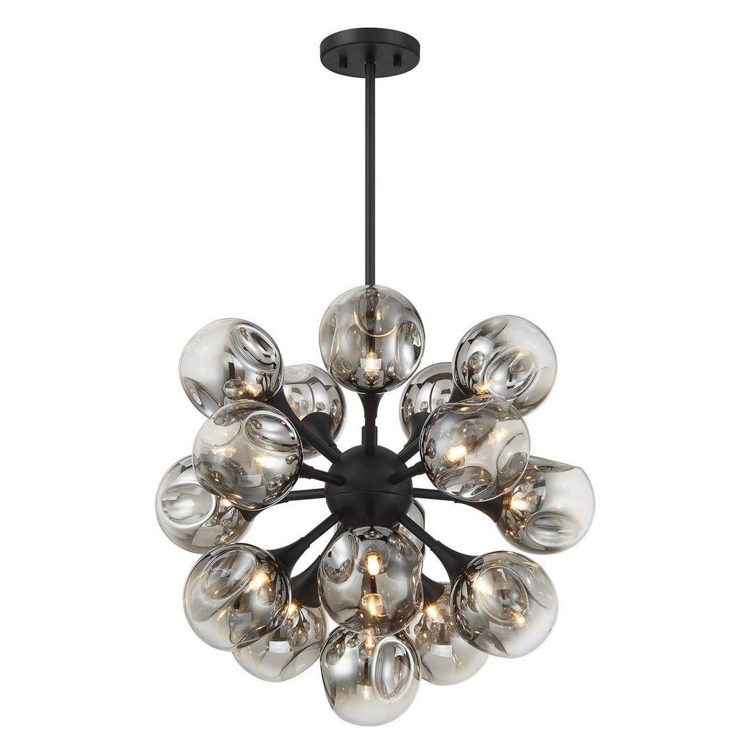 Matisse 16 Light Chandelier in Matte Black Savoy House