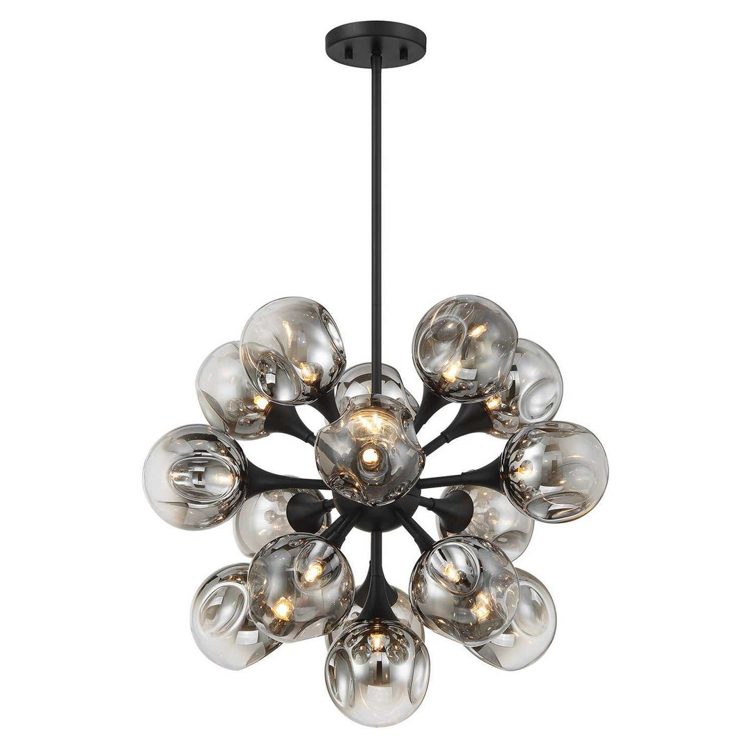Matisse 16 Light Chandelier in Matte Black Savoy House