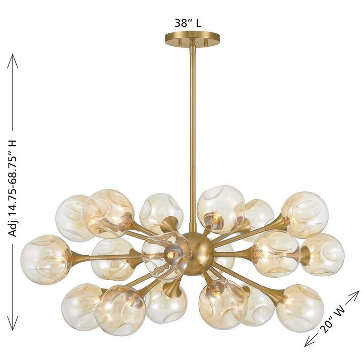 Matisse 18 Light Chandelier in Warm Brass Savoy House