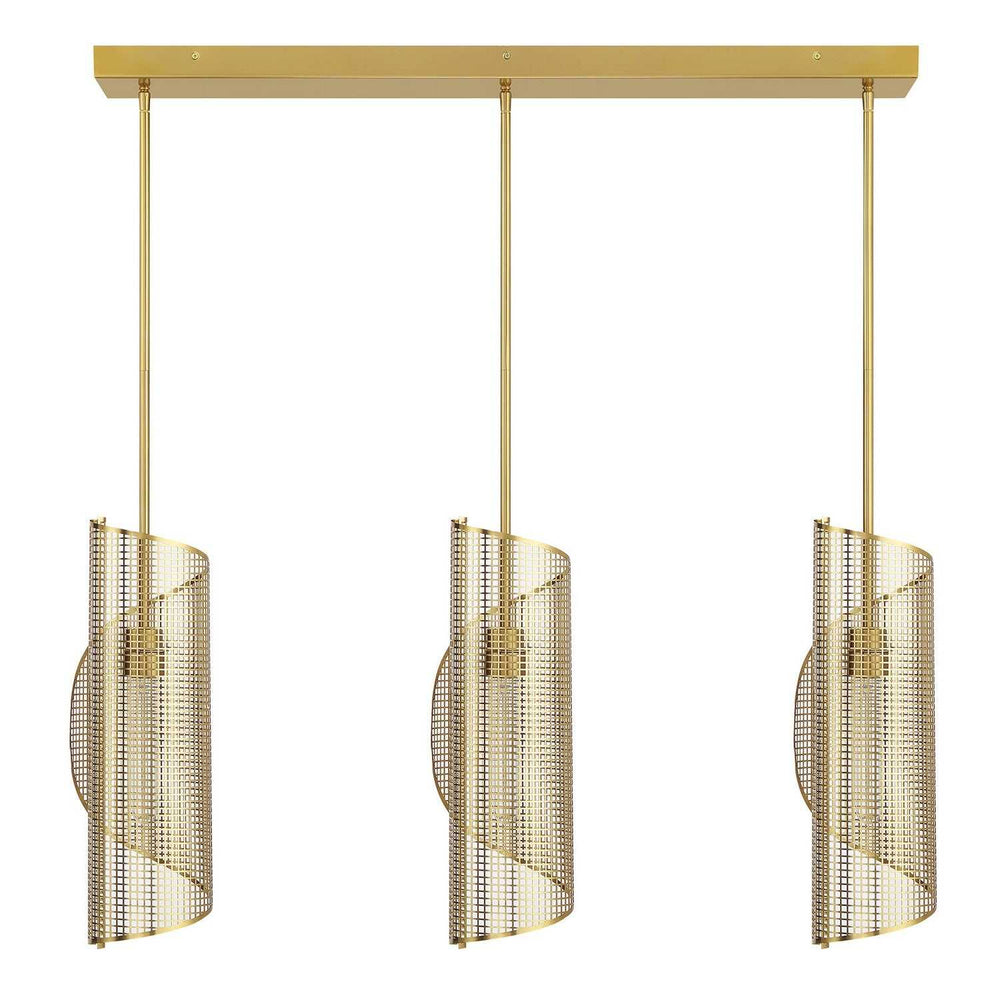 Savoy House - 1-8031-3-322 - Three Light Linear Chandelier - Hillbourne - Warm Brass