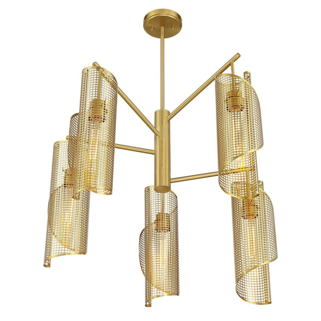 Hillbourne Five Light Chandelier in Warm Brass Savoy House