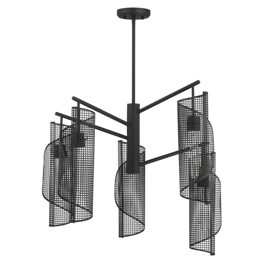 Hillbourne Five Light Chandelier in Matte Black Savoy House