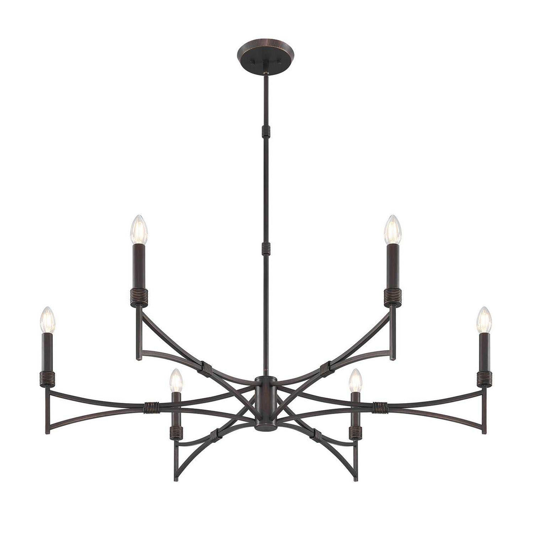 Gardner Six Light Chandelier in Champagne Mist Savoy House