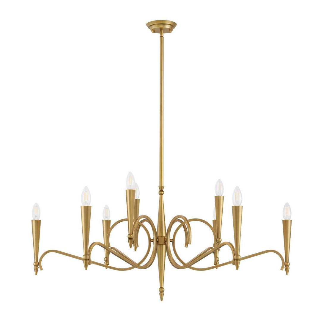 Tremont Nine Light Chandelier in Riviera Brass Savoy House