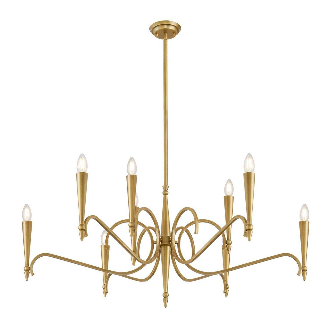 Tremont Nine Light Chandelier in Riviera Brass Savoy House