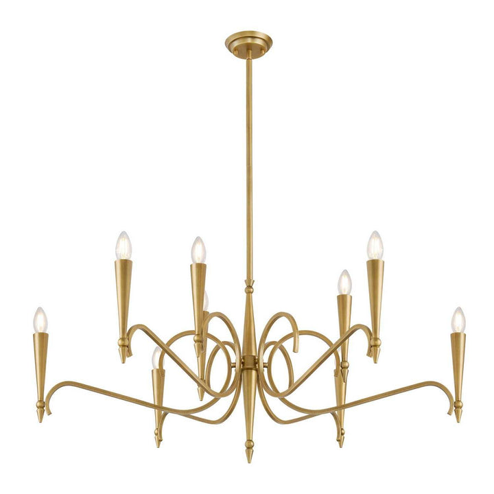 Tremont Nine Light Chandelier in Riviera Brass Savoy House
