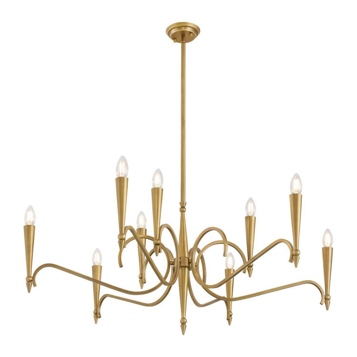Tremont Nine Light Chandelier in Riviera Brass Savoy House