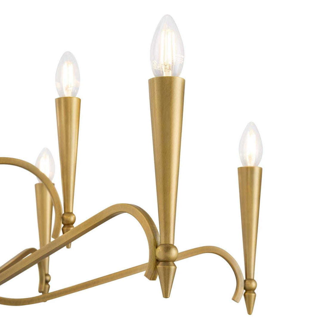 Tremont Nine Light Chandelier in Riviera Brass Savoy House