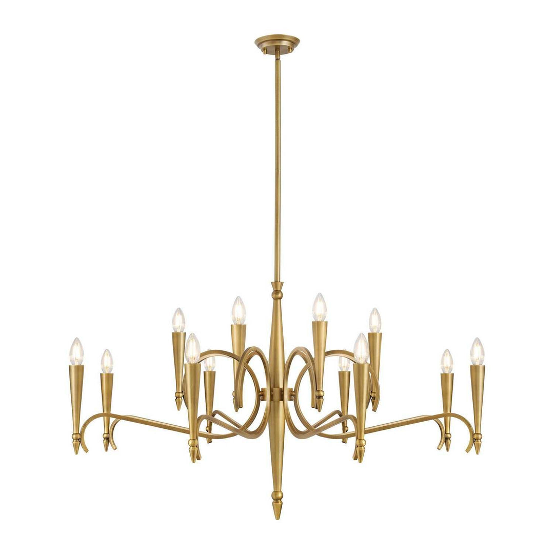 Tremont 12 Light Chandelier in Riviera Brass Savoy House