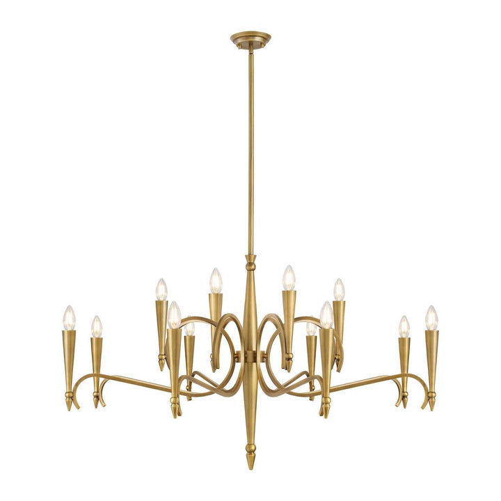 Tremont 12 Light Chandelier in Riviera Brass Savoy House