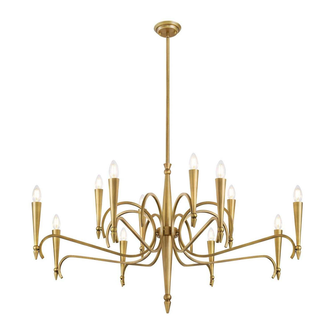 Tremont 12 Light Chandelier in Riviera Brass Savoy House