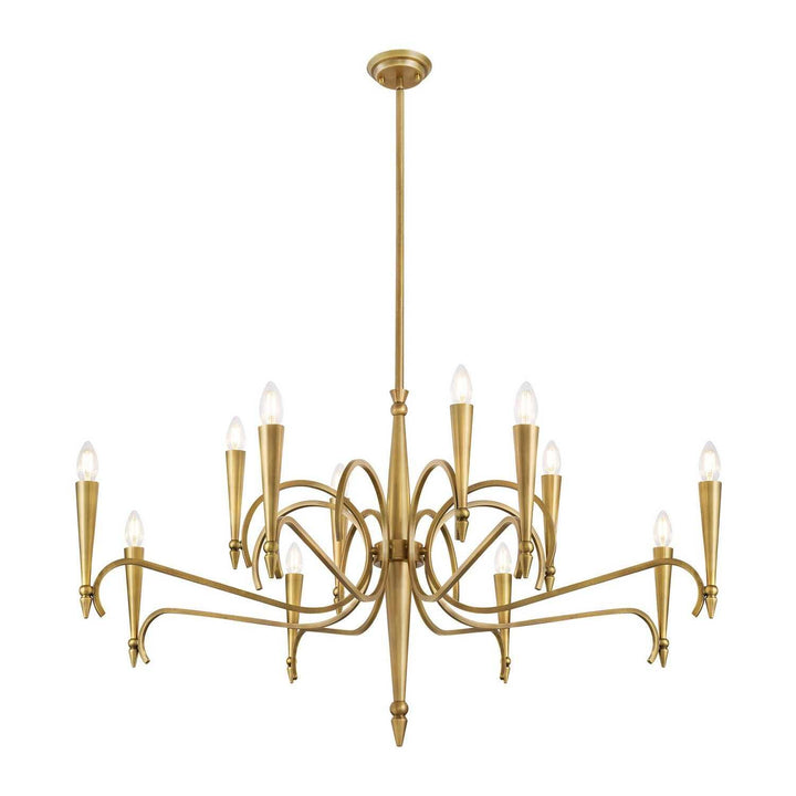 Tremont 12 Light Chandelier in Riviera Brass Savoy House