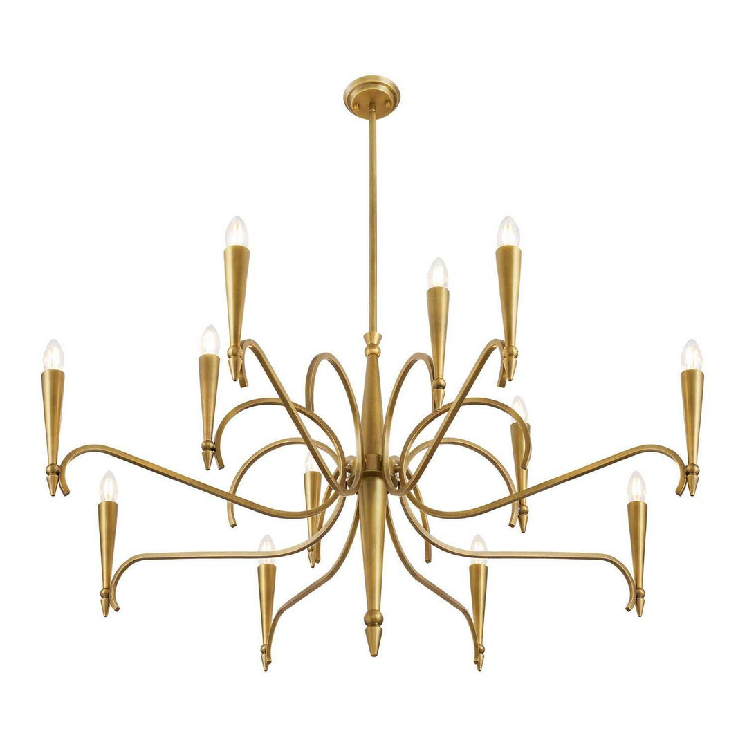 Tremont 12 Light Chandelier in Riviera Brass Savoy House