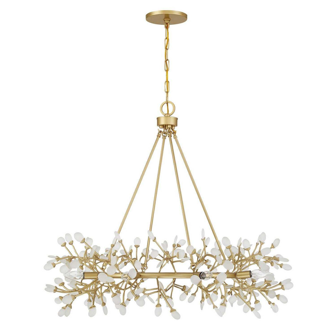 Once Eight Light Chandelier in Spun Gold Savoy House