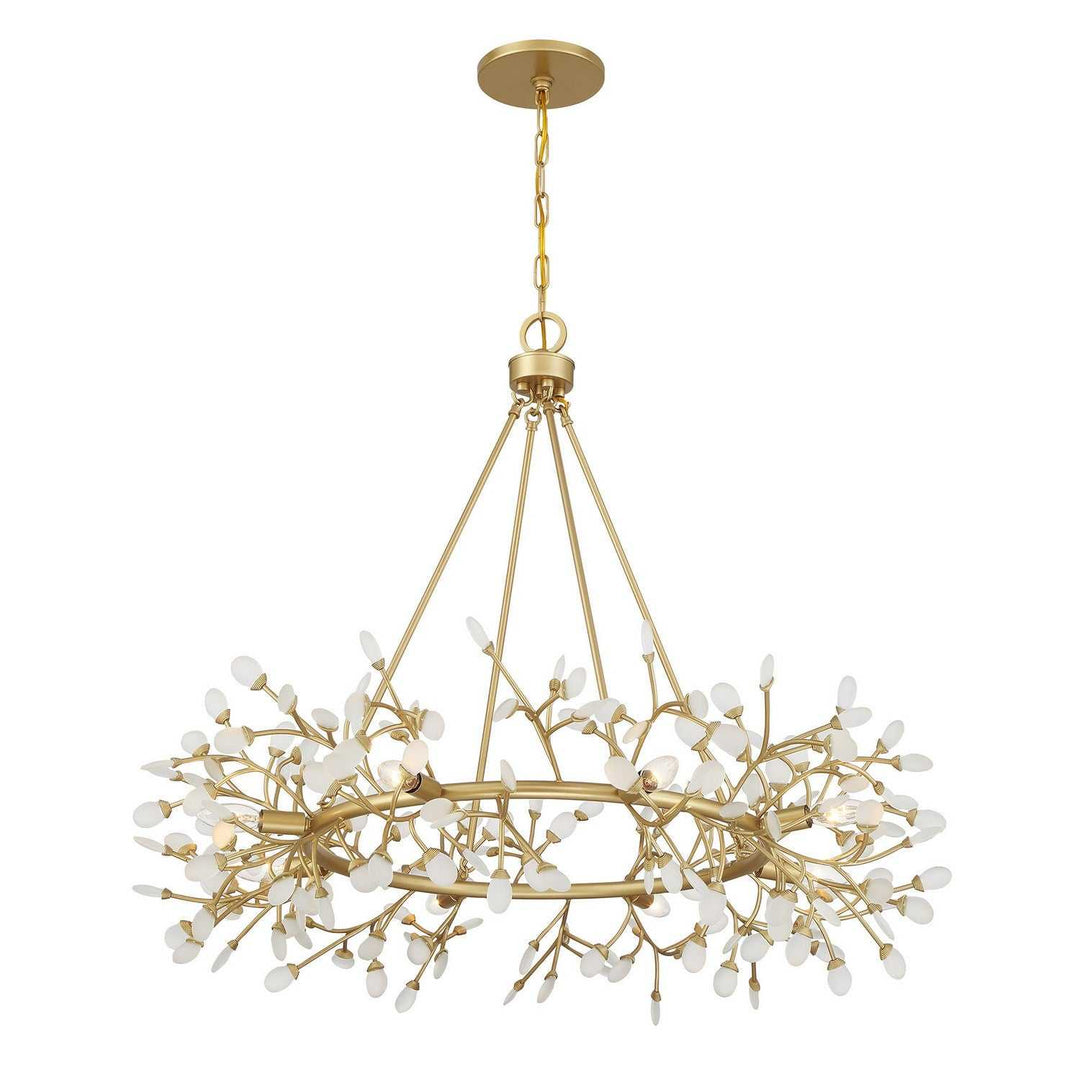 Once Eight Light Chandelier in Spun Gold Savoy House