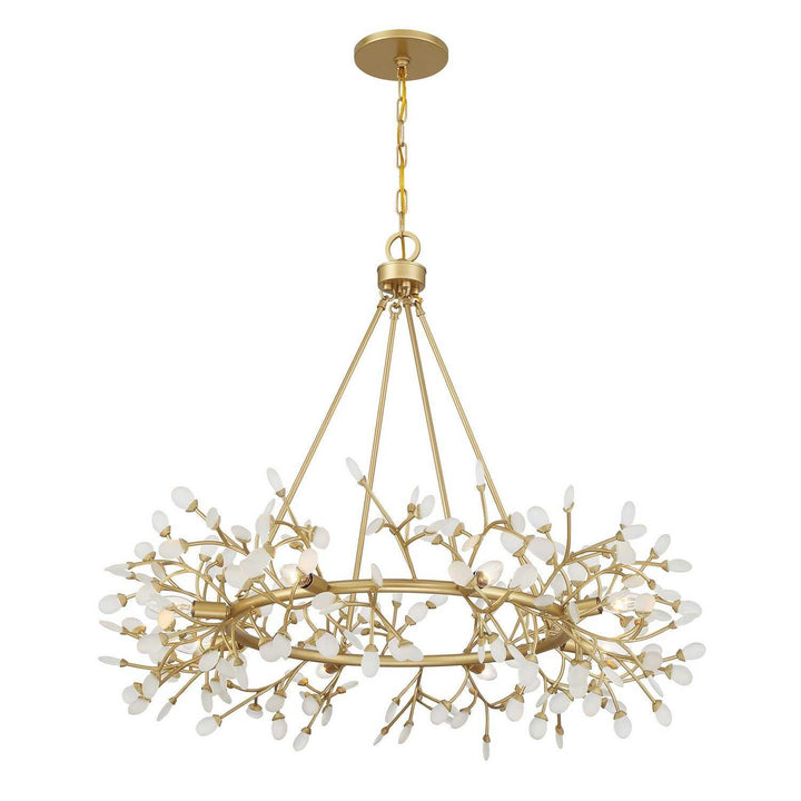 Once Eight Light Chandelier in Spun Gold Savoy House