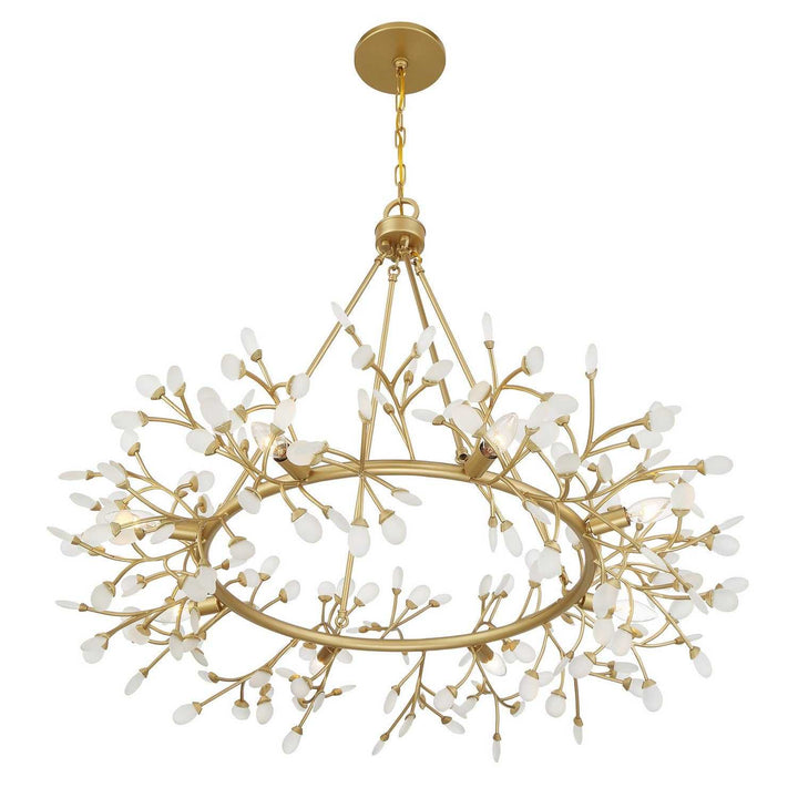 Once Eight Light Chandelier in Spun Gold Savoy House