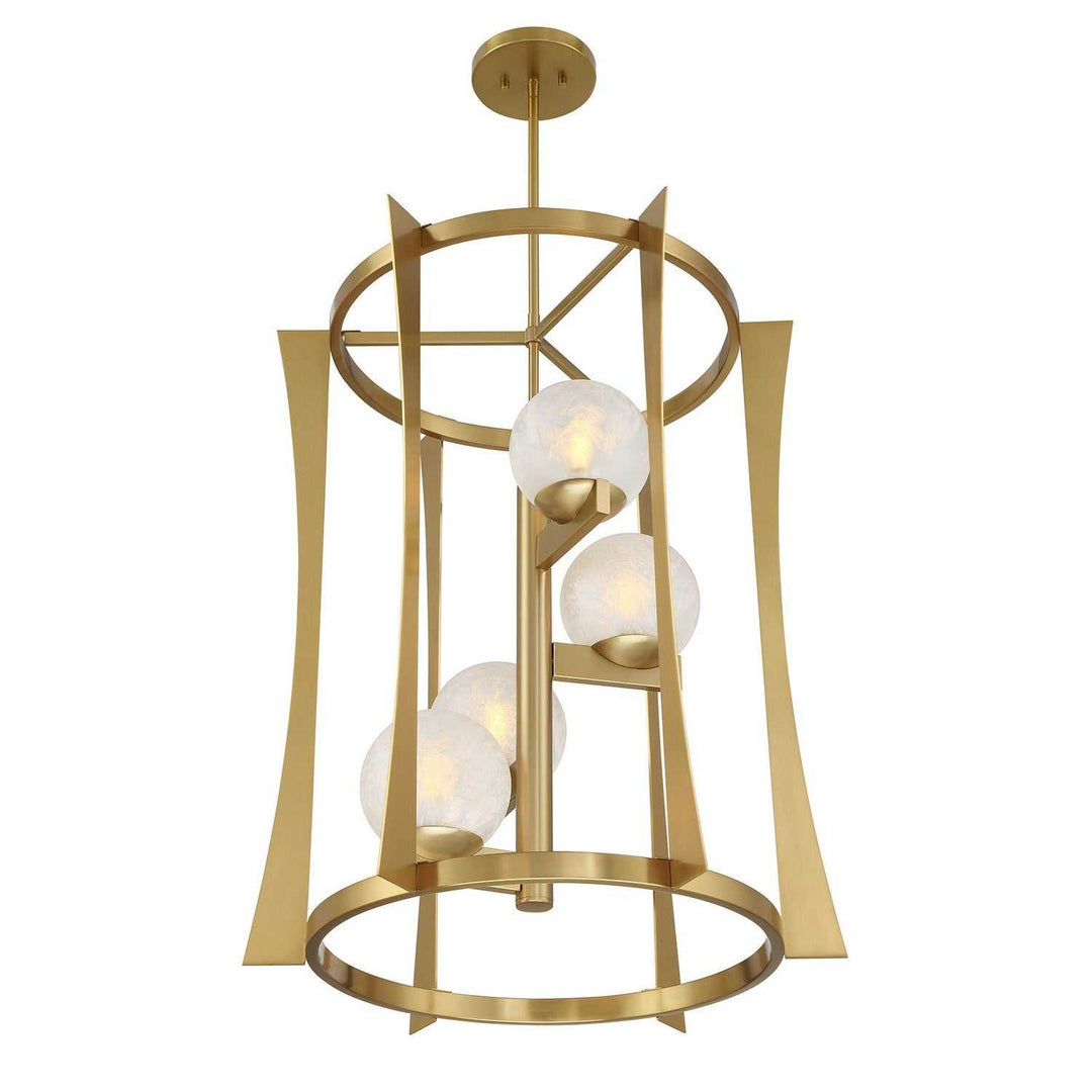 Savoy House - 3-1018-4-322 - Four Light Pendant - Darien - Warm Brass