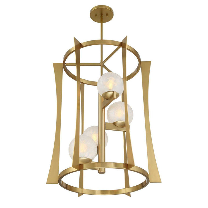Savoy House - 3-1018-4-322 - Four Light Pendant - Darien - Warm Brass