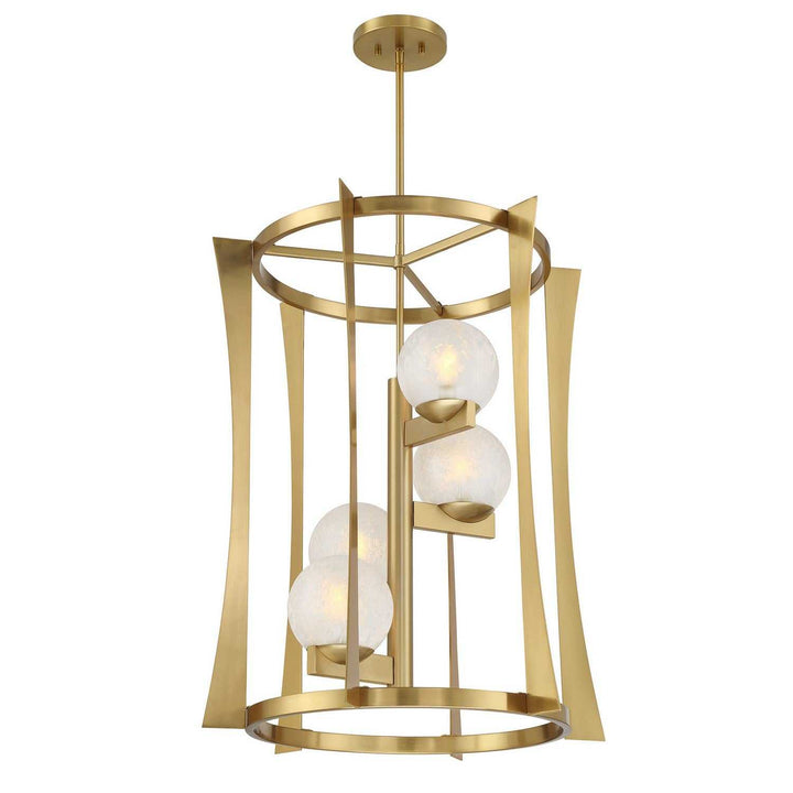 Savoy House - 3-1018-4-322 - Four Light Pendant - Darien - Warm Brass