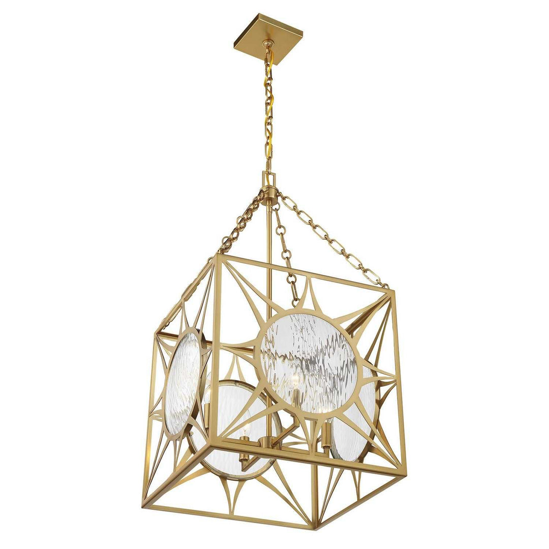Savoy House - 3-5063-4-322 - Four Light Pendant - Balfour - Warm Brass