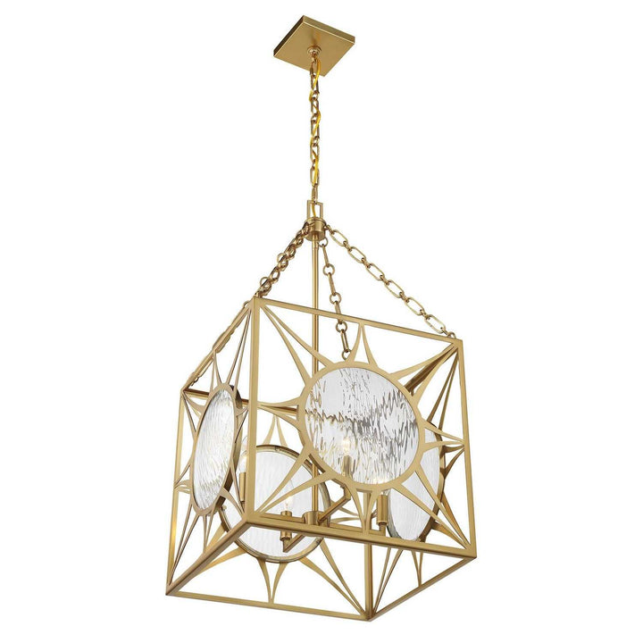 Savoy House - 3-5063-4-322 - Four Light Pendant - Balfour - Warm Brass