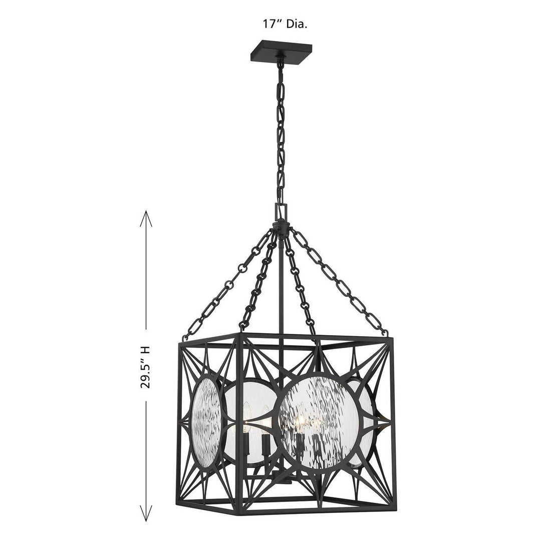 Savoy House - 3-5063-4-89 - Four Light Pendant - Balfour - Matte Black
