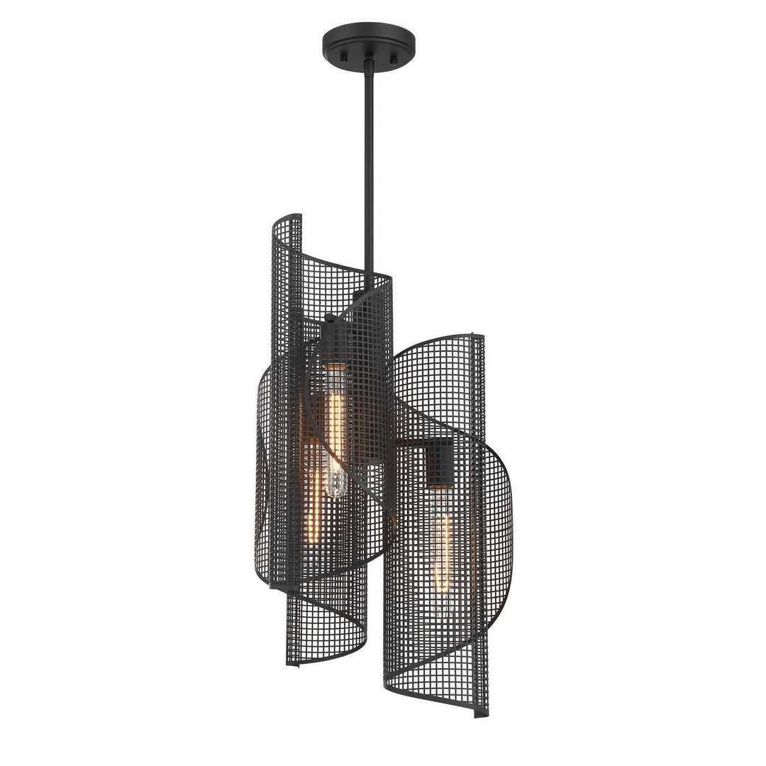 Hillbourne Three Light Pendant in Matte Black Savoy House