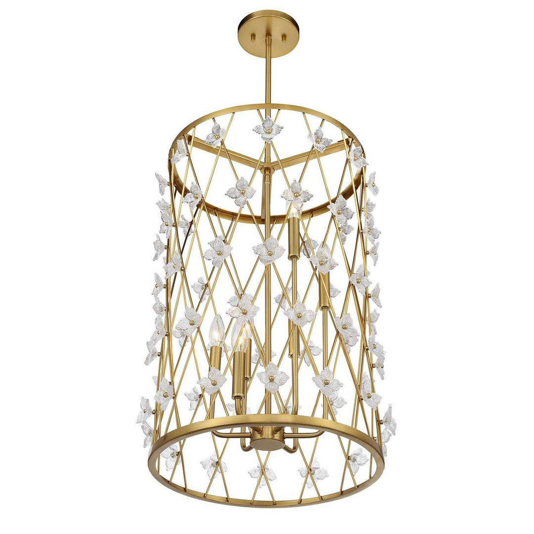 Savoy House - 3-8412-6-322 - Six Light Pendant - Bailey - Warm Brass