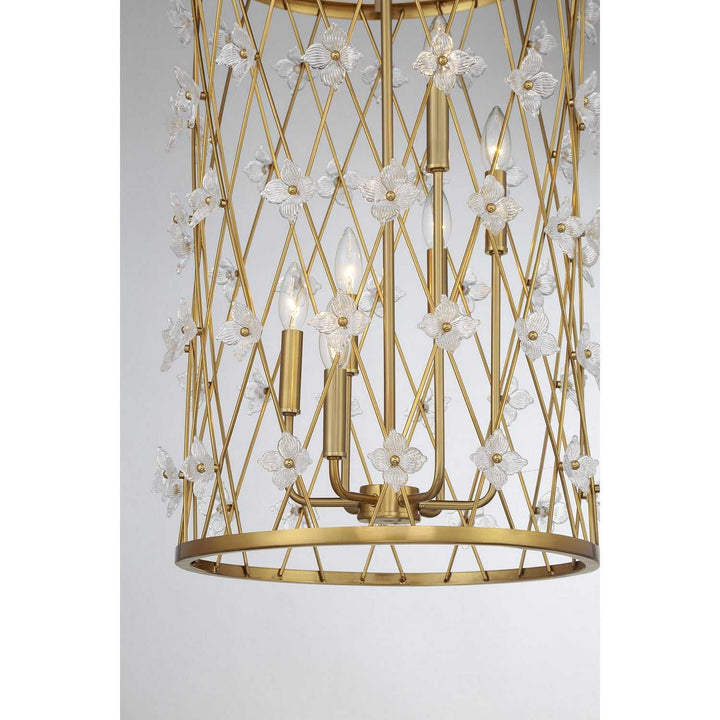 Savoy House - 3-8412-6-322 - Six Light Pendant - Bailey - Warm Brass