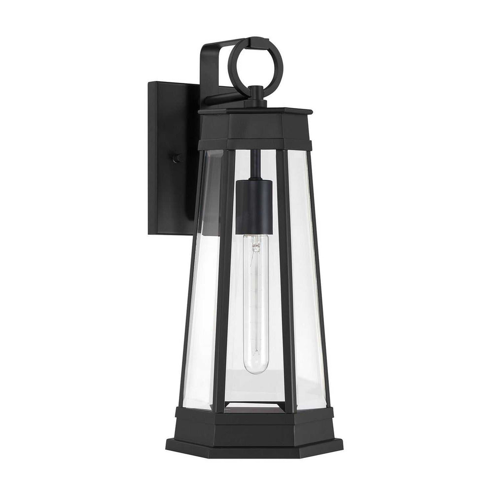 Payne One Light Outdoor Wall Lantern in Matte Black Savoy House