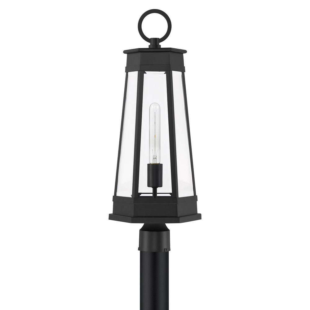 Payne One Light Outdoor Post Lantern in Matte Black Savoy House
