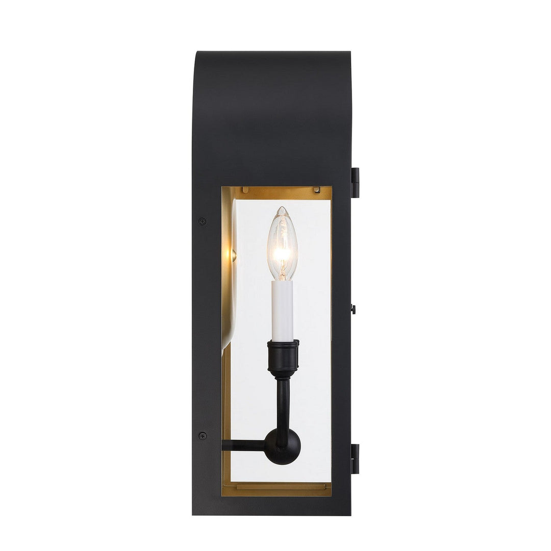 Savoy House - 5-411-331 - Two Light Outdoor Wall Lantern - Grotto - Matte Black w/Vintage Gold