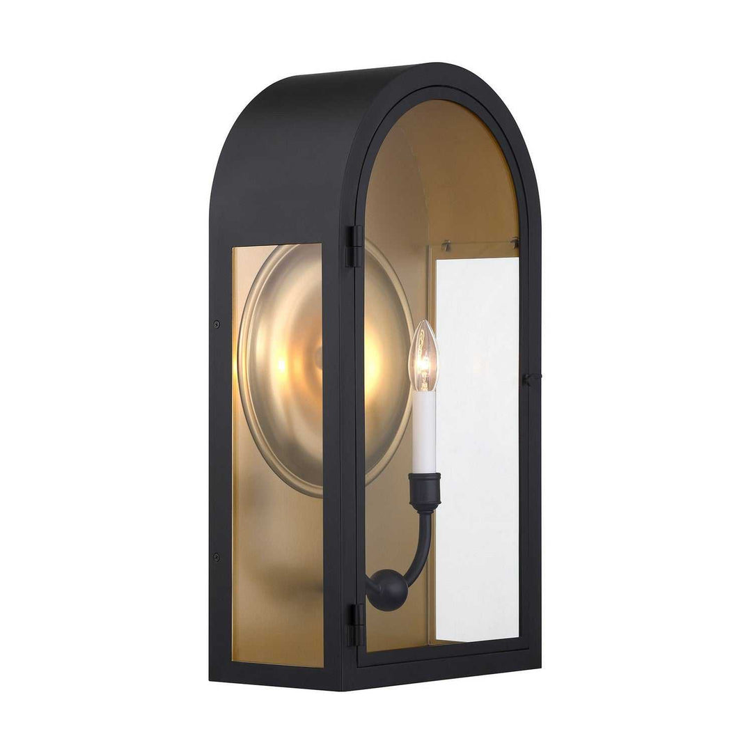 Savoy House - 5-412-331 - Two Light Outdoor Wall Lantern - Grotto - Matte Black w/Vintage Gold