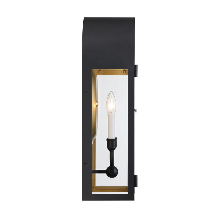 Savoy House - 5-412-331 - Two Light Outdoor Wall Lantern - Grotto - Matte Black w/Vintage Gold