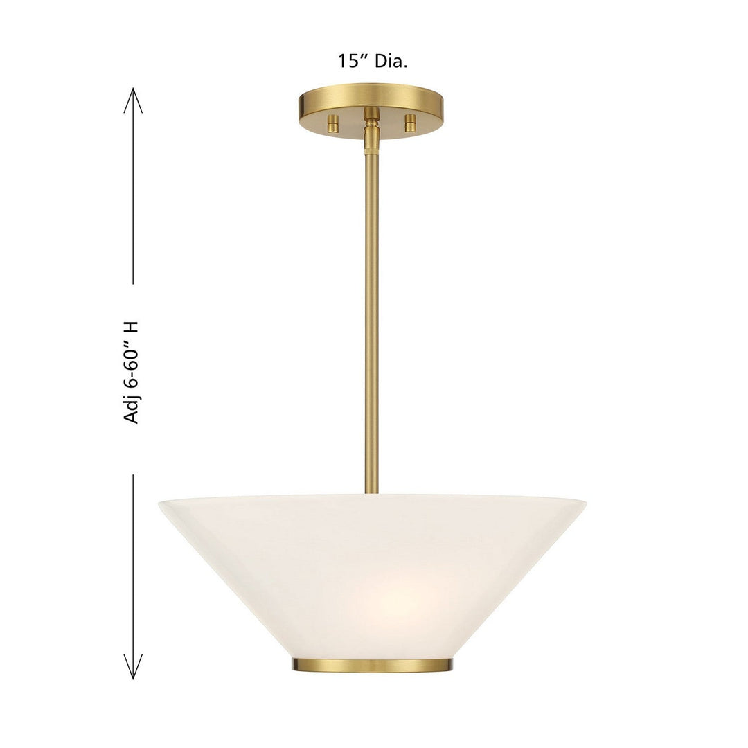 Savoy House - 6-4012-3-322 - Three Light Convertible Semi-Flush /Pendant - Blair - Warm Brass