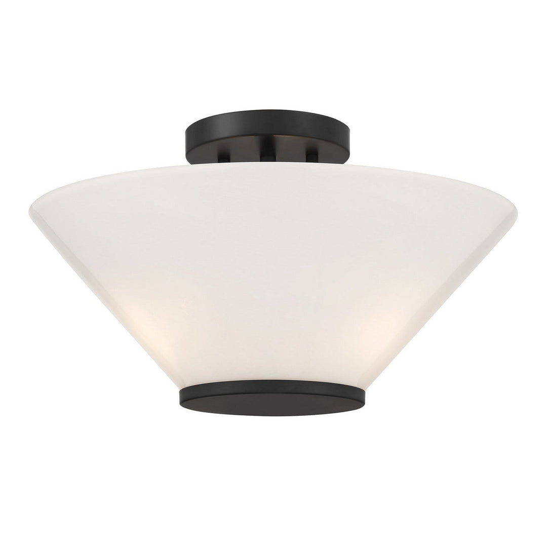 Savoy House - 6-4012-3-89 - Three Light Convertible Semi-Flush /Pendant - Blair - Matte Black