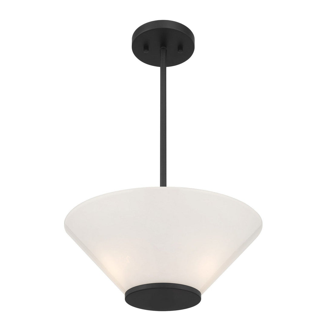 Savoy House - 6-4012-3-89 - Three Light Convertible Semi-Flush /Pendant - Blair - Matte Black