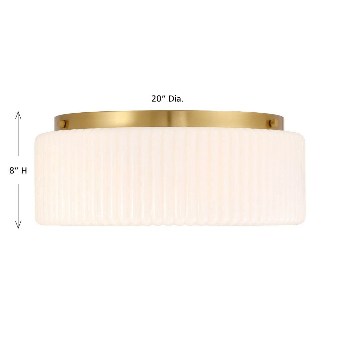 Savoy House - 6-4187-4-322 - Four Light Flush Mount - Edgemont - Warm Brass