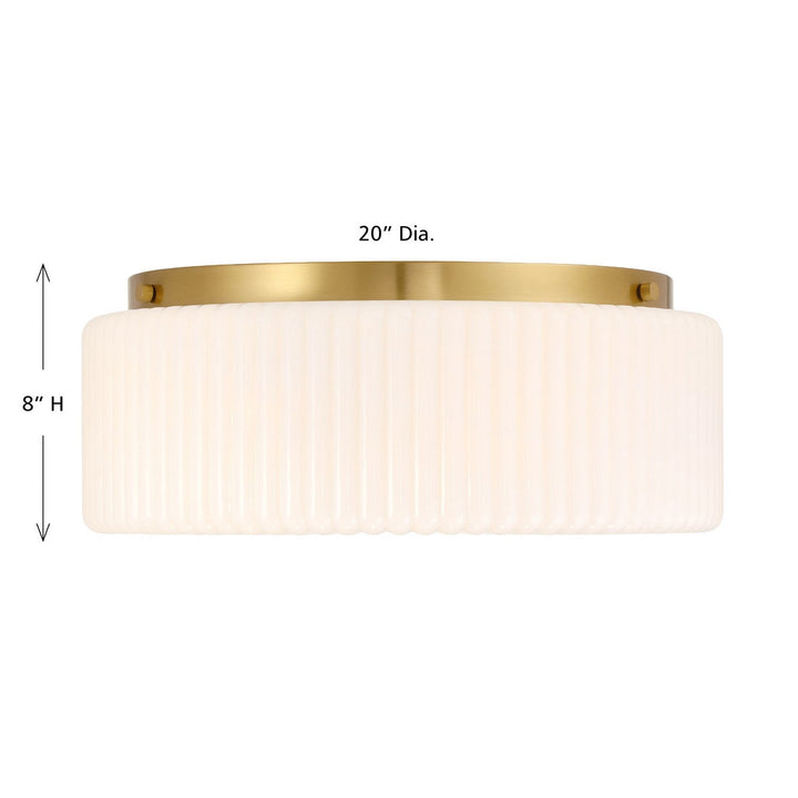 Savoy House - 6-4187-4-322 - Four Light Flush Mount - Edgemont - Warm Brass