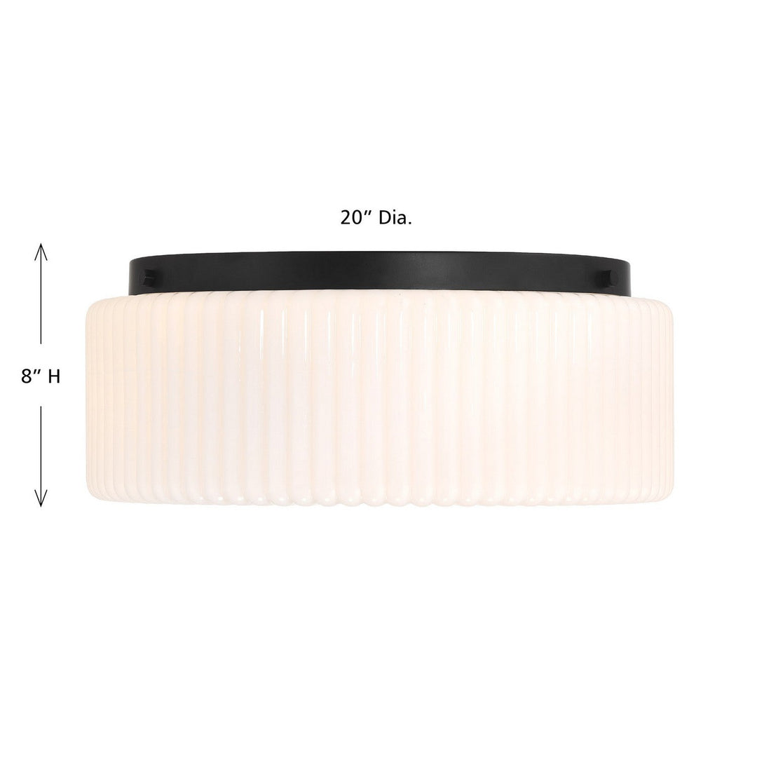 Edgemont Four Light Flush Mount in Matte Black Savoy House