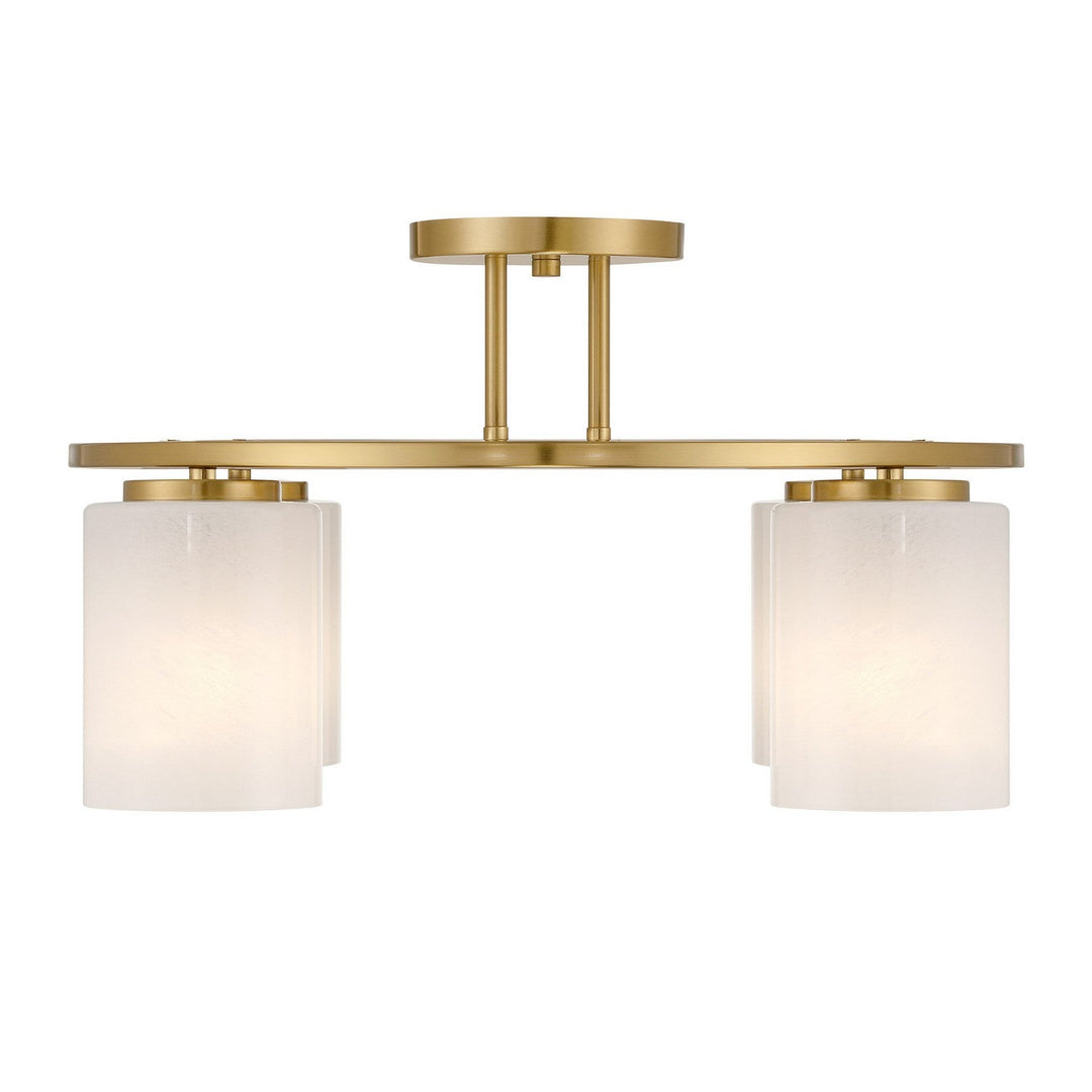 Savoy House - 6-4693-4-322 - Four Light Semi-Flush Mount - Herron - Warm Brass