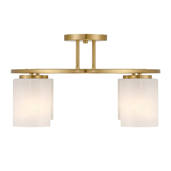 Savoy House - 6-4693-4-322 - Four Light Semi-Flush Mount - Herron - Warm Brass