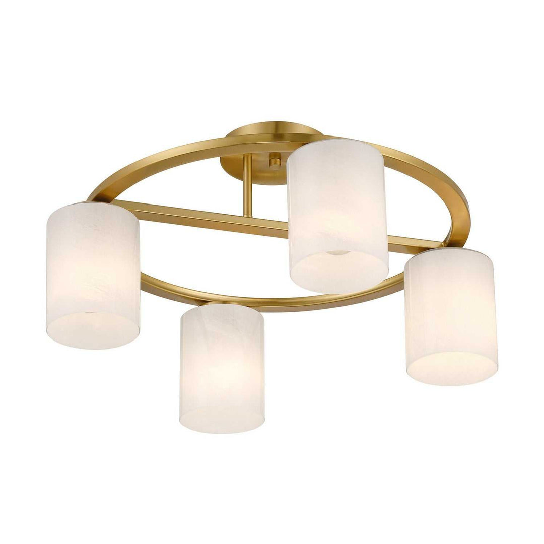 Savoy House - 6-4693-4-322 - Four Light Semi-Flush Mount - Herron - Warm Brass