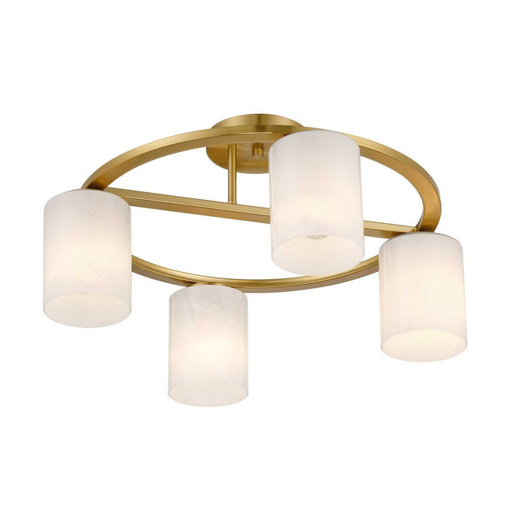 Savoy House - 6-4693-4-322 - Four Light Semi-Flush Mount - Herron - Warm Brass