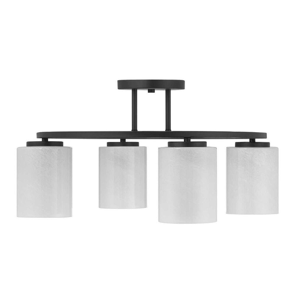 Herron Four Light Semi-Flush Mount in Matte Black Savoy House