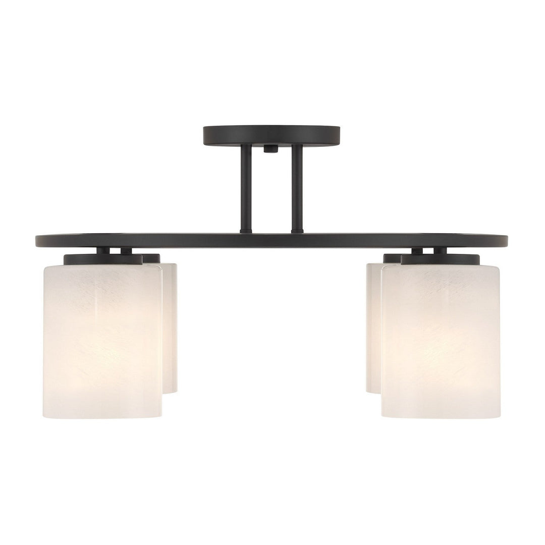 Savoy House - 6-4693-4-89 - Four Light Semi-Flush Mount - Herron - Matte Black