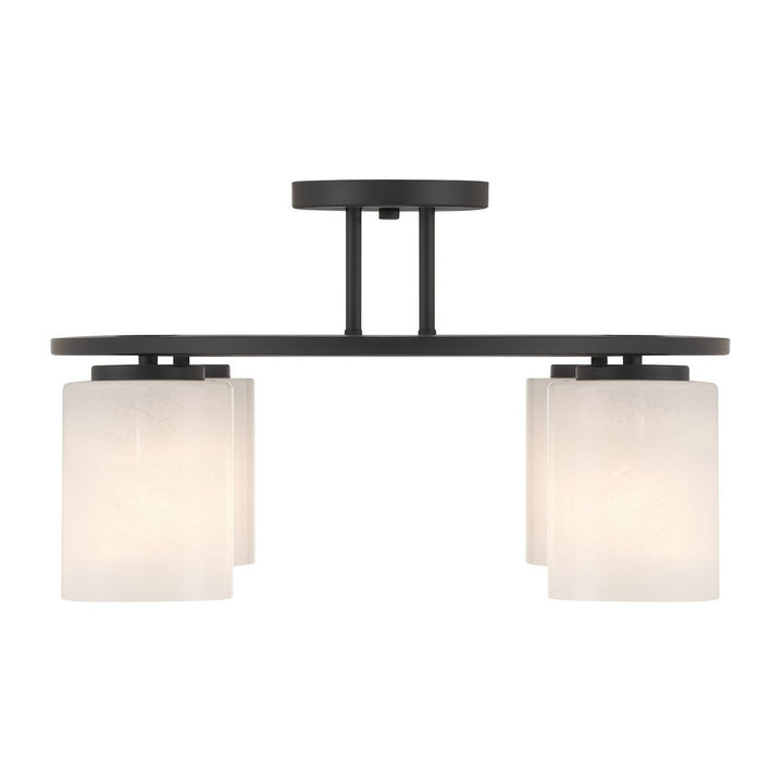 Savoy House - 6-4693-4-89 - Four Light Semi-Flush Mount - Herron - Matte Black